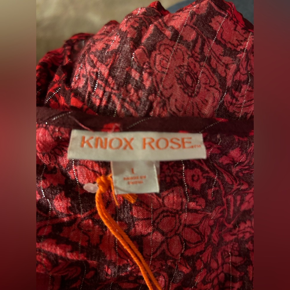 KNOX ROSE Women’s Red Top. Size Large. - Picture 6 of 7